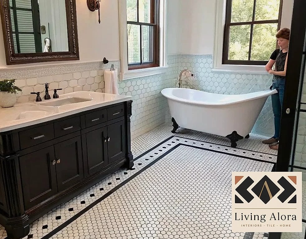 23 White Tile Ideas Perfect for Any Budget 14 White Penny Tile