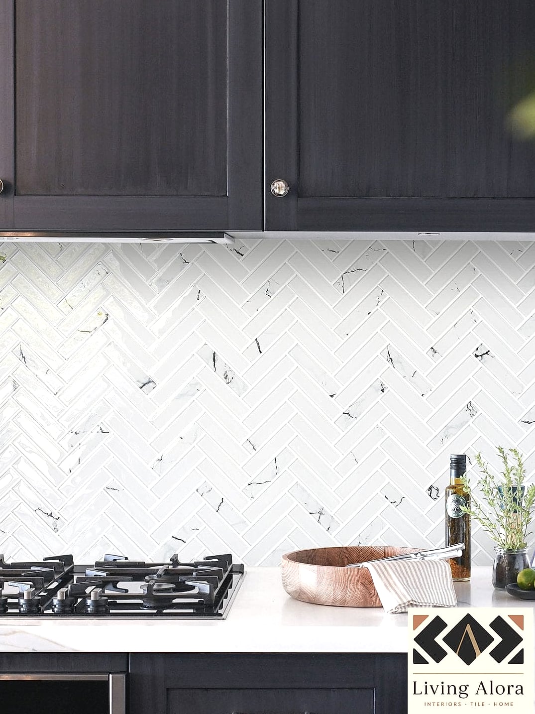 White Porcelain Tile with Marble Look