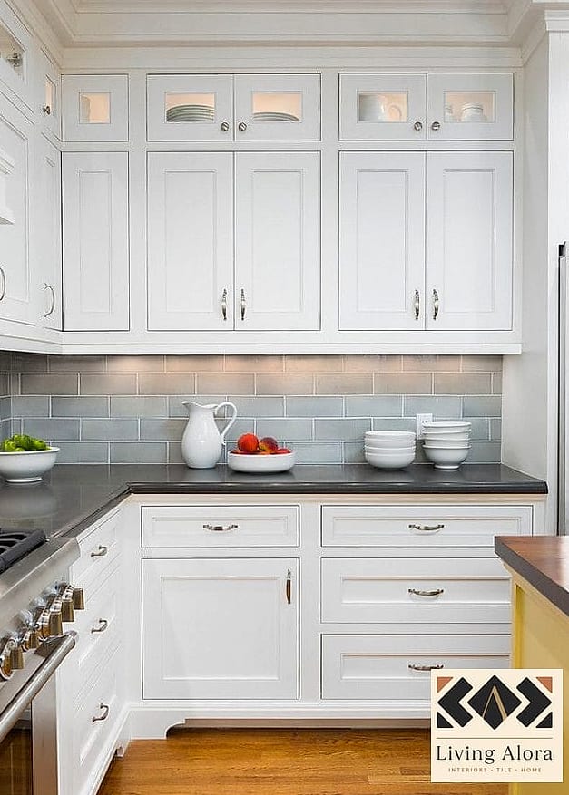 White Shaker Cabinets in a Compact Laundry Room