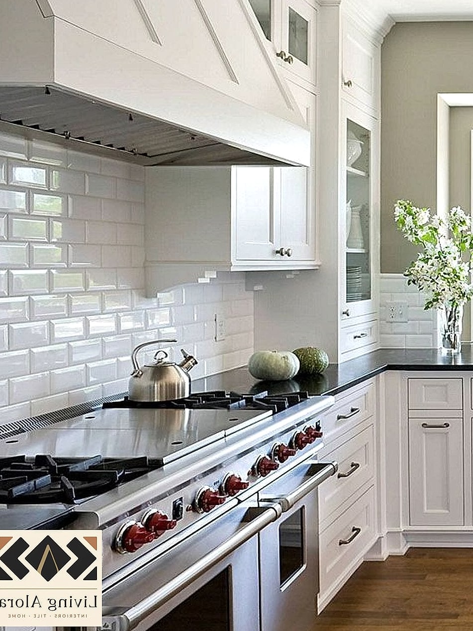 20 Backsplash for White Cabinets Ideas From Homes We Absolutely Love 2 White Subway Tile with Dark Grout