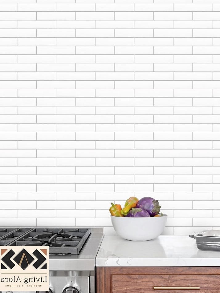20 Backsplash Tile Ideas We Can't Stop Pinning 2 White Subway Tile with Dark Grout