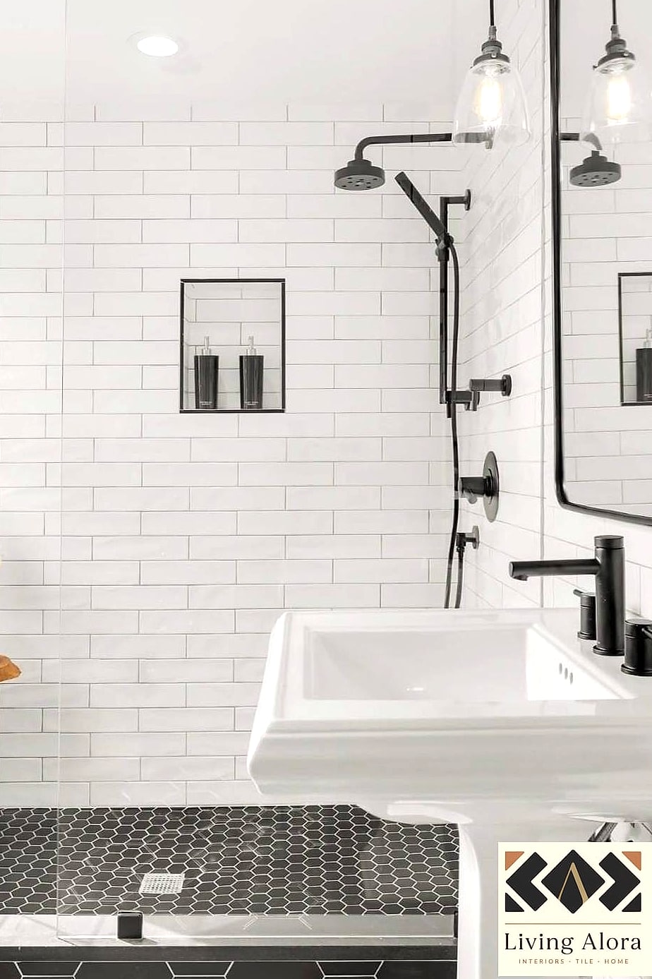 23 White Tile Ideas Perfect for Any Budget 13 White Tile Accent Wall