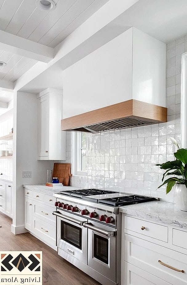 23 White Tile Ideas Perfect for Any Budget 15 White Tile Kitchen Backsplash to the Ceiling