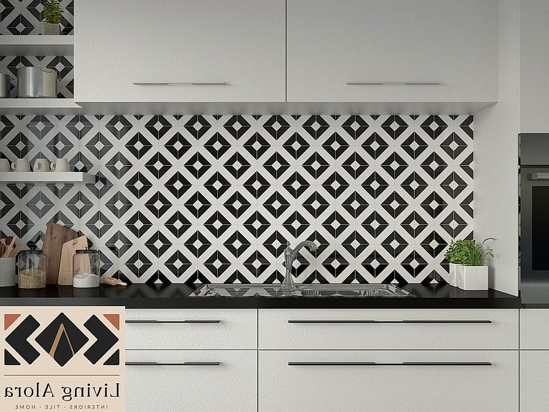 30 Modern White Backsplash Ideas You'll Want to Save Right Now 27 White Tile with Black Fixtures