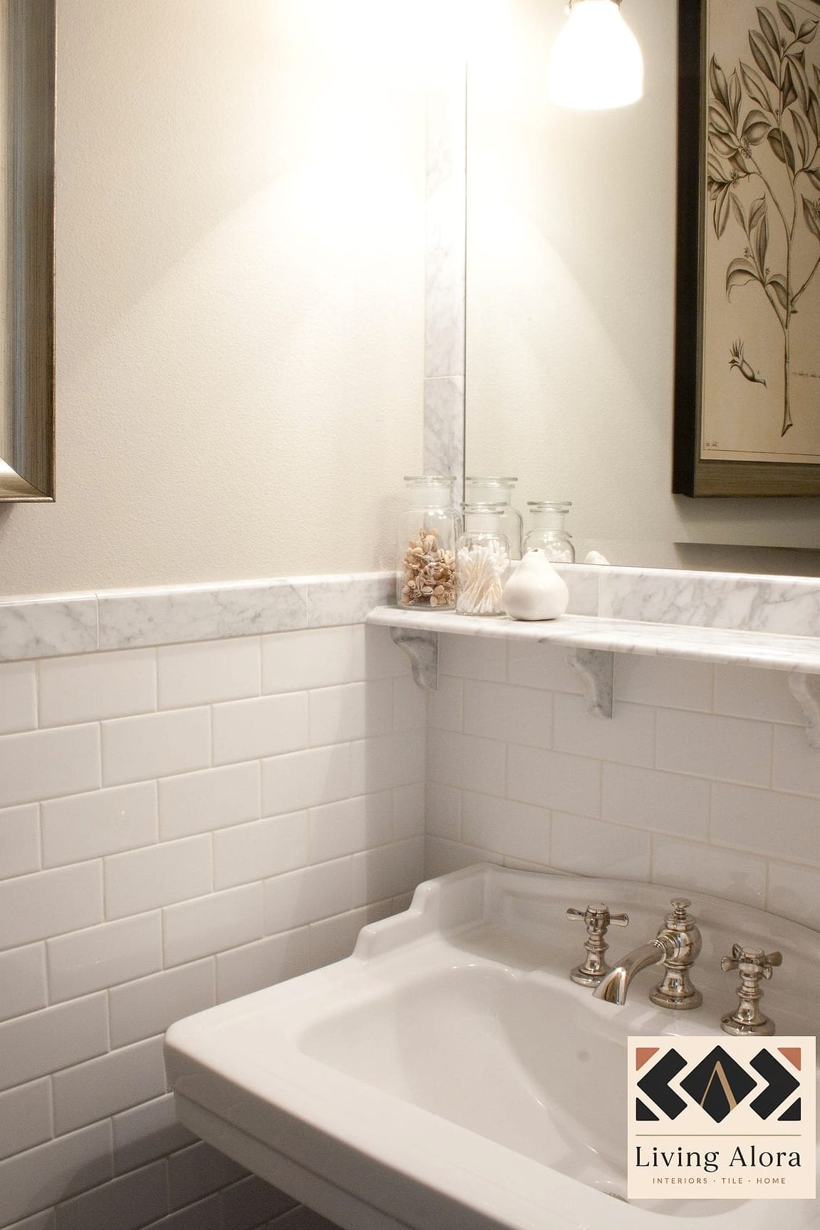 27 Backsplash for White Bathroom Ideas Trending on Pinterest This Year 27 White Tile with Built-In Niche Shelving