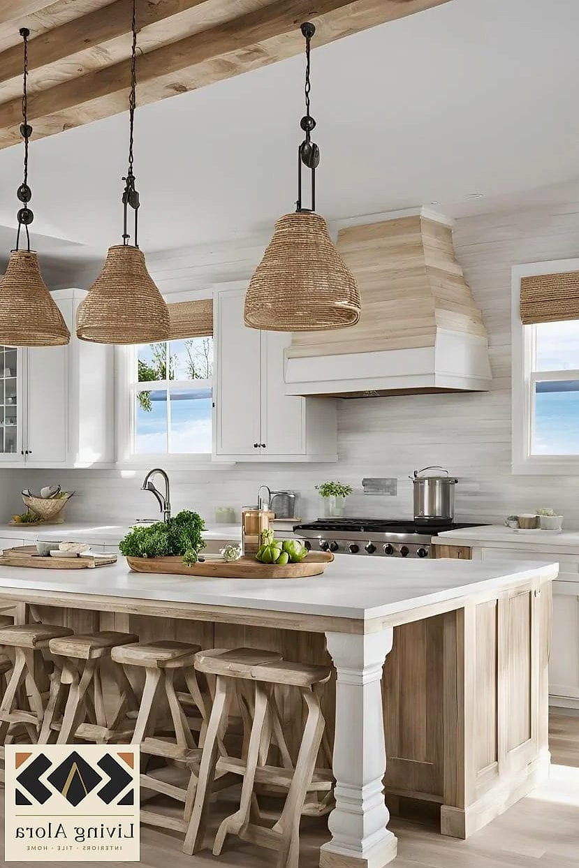 12 Beachy Kitchen Ideas That Will Transform Your Space 2 Whitewashed Wood Cabinets