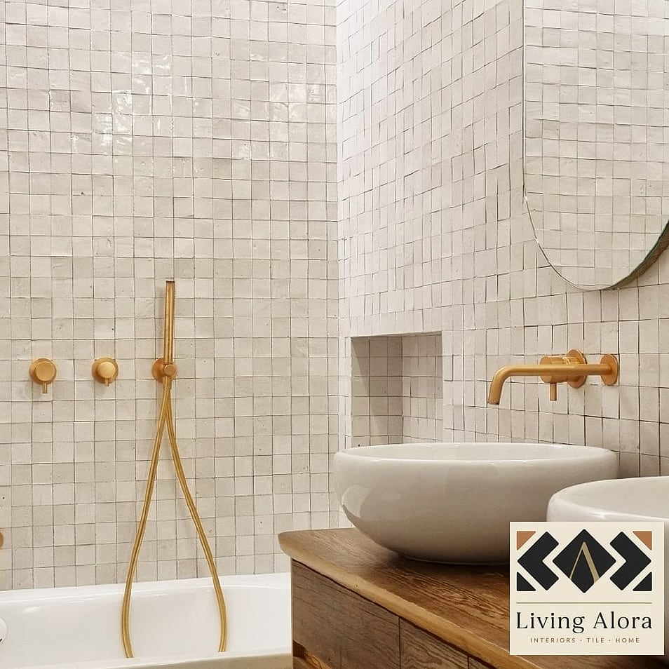 23 White Tile Ideas Perfect for Any Budget 3 White Zellige Tile