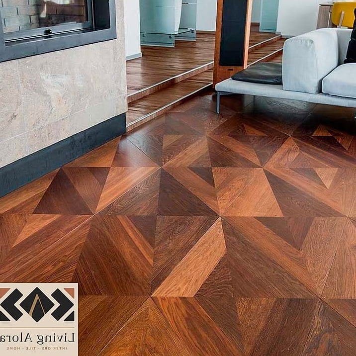 16 Diamond Tile Ideas Worth Stealing From Interior Designers 6 Wood-Look Diamond Flooring