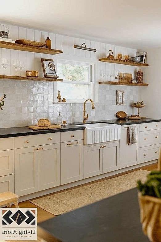 16 Farmhouse Backsplash Ideas That Look Expensive But Aren't 5 Zellige-Inspired Tile