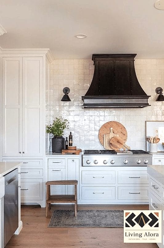 Zellige as a Kitchen Hood Surround