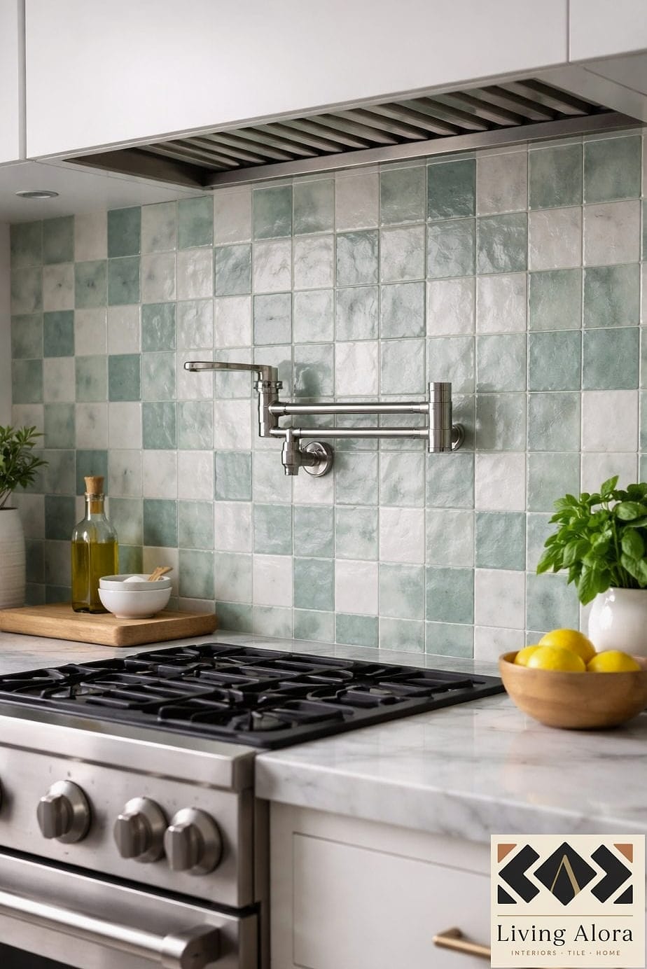 25 Backsplash Ideas for Small Kitchen Ideas to Inspire Your Next Renovation 4 Zellige Tile in Soft Tones