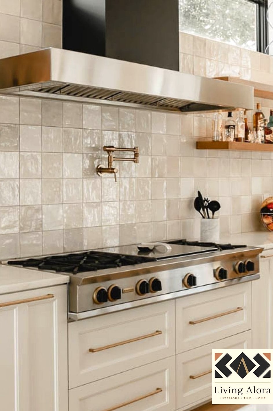 17 Handmade Tile Ideas That Will Transform Your Space 2 Zellige Tile Backsplash in Warm Ivory