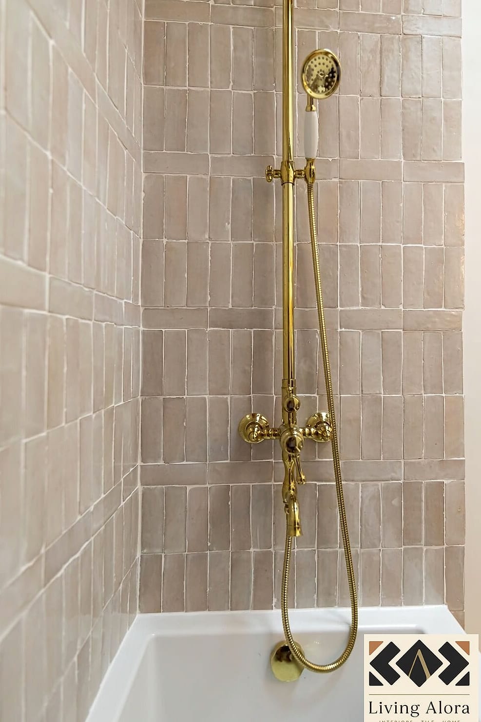 Zellige Tile in a Shower Niche