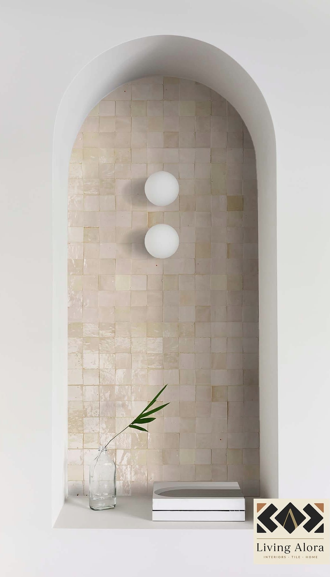 Zellige Tile in Soft Neutrals