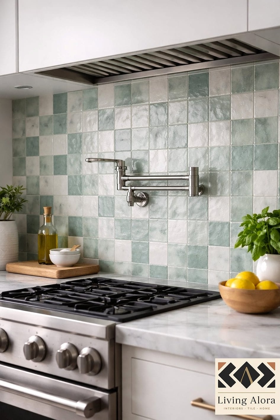16 Contemporary Backsplash Ideas We Can't Stop Pinning 3 Zellige Tile in Soft Neutrals