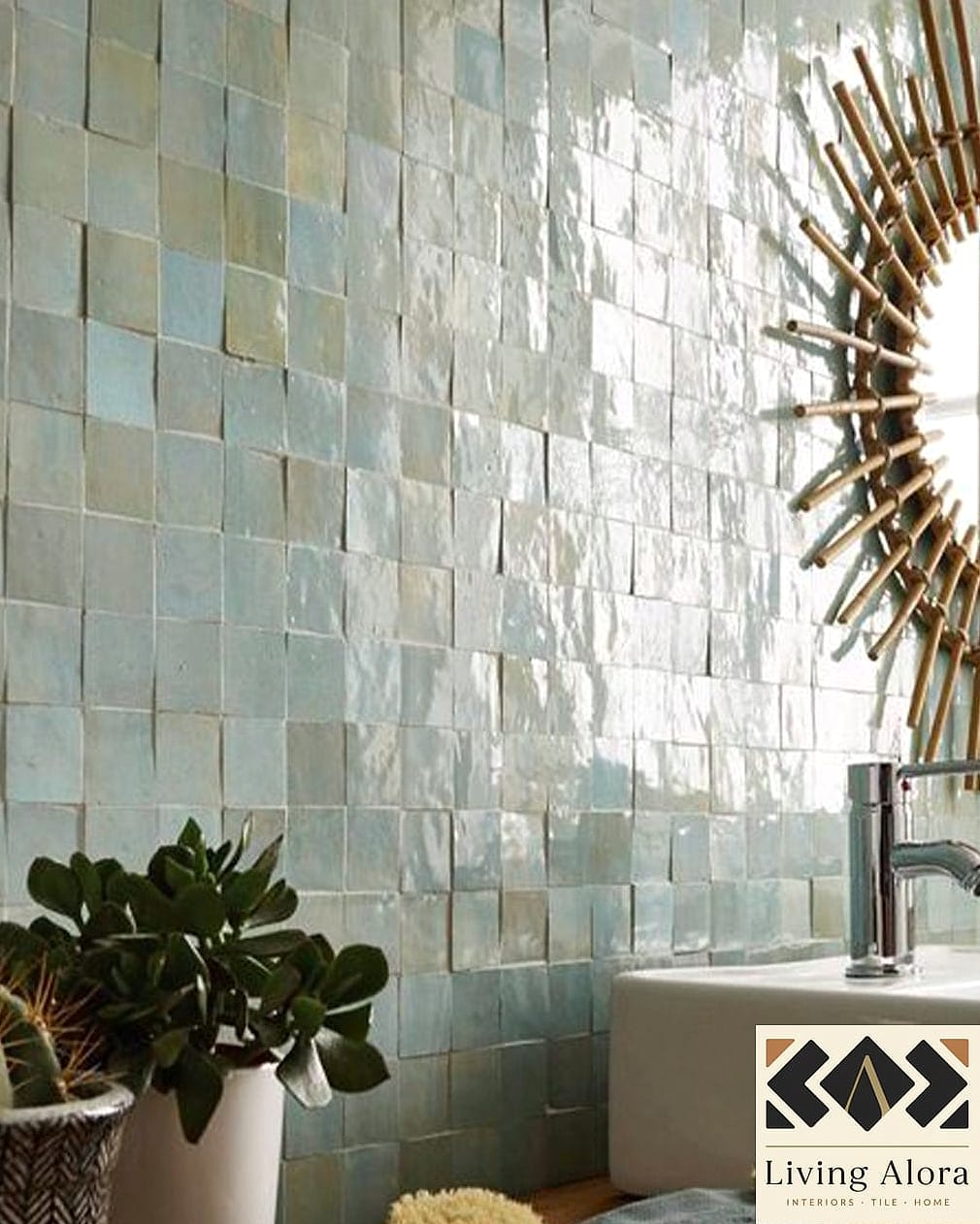 20 Backsplash Tile Ideas We Can't Stop Pinning 3 Zellige Tile in Soft Blues
